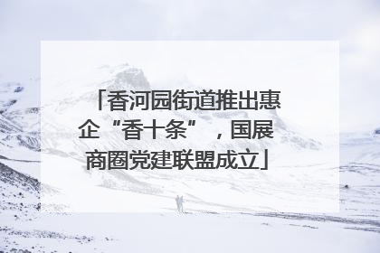 香河园街道推出惠企“香十条”，国展商圈党建联盟成立